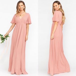 NWT Show Me Your Mumu Emily Empire Maxi Dress Rustic Mauve Crisp
